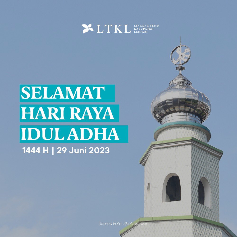 Selamat Hari Raya Idul Adha 1444 Hijriyah. Semoga keikhlasan kita dalam berkurban membawa kelestarian untuk lingkungan dan kemanusiaan.

#IdulAdha #Kurban #KabupatenLestari #LingkarTemuKabupatenLestari