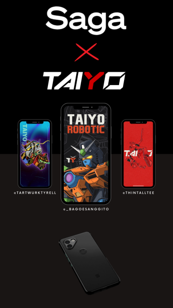 TaiyoRobotics's tweet photo. We hit up 3 different artists in the space and asked them to make us 3 different @solanamobile wall papers. https://t.co/mwdP0P4xoy