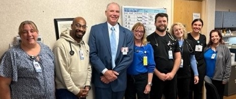 Great visit <a href="/HarringtonCare/">UMass Memorial Health - Harrington</a> today to check in with Harrington caregivers as they get ready to go live with Epic and Workday in the next 6 months. Thank you to Kerry Burrill &amp; Hope Hartland for your leadership. Thanks to Med Surge &amp; ICU teams for your great work!