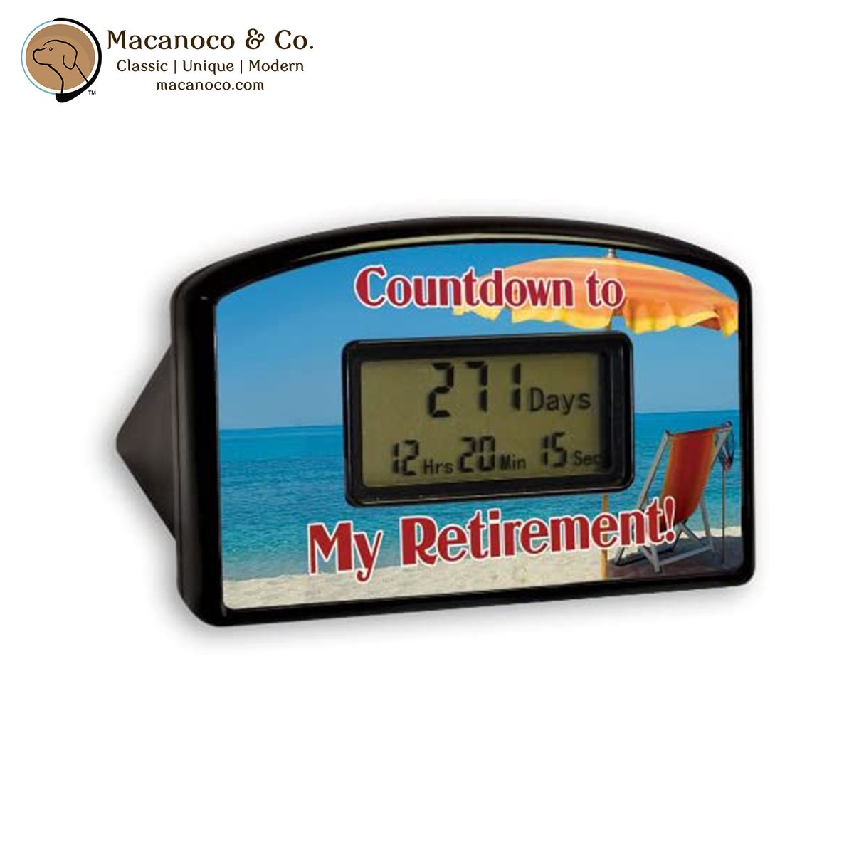 Macanoco's tweet photo. BigMouth Inc Relaxin' Retirement Countdown Timer with Desk Clock

#macanocoandco

https://t.co/5hCWoxkTYQ https://t.co/tIjksn96VW