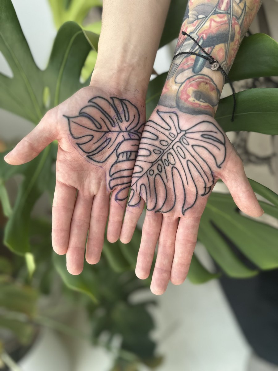 Here’s my palms 
Done by Hannah owner of Ellemental tattoo LA