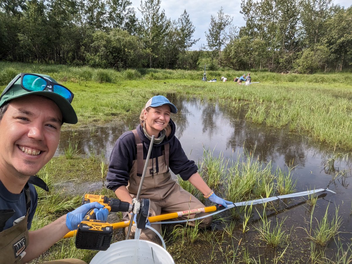 DysonWildlife's tweet photo. Reflecting on a fun week in the field with the team counting ducks, collecting invertebrates, and taking eDNA and water samples. Excited for this work and partnership to continue to develop @ducanada #IWWR @ABbiodiversity #InnotechAB with support from @ABInnovates. https://t.co/khgBjZUtnY