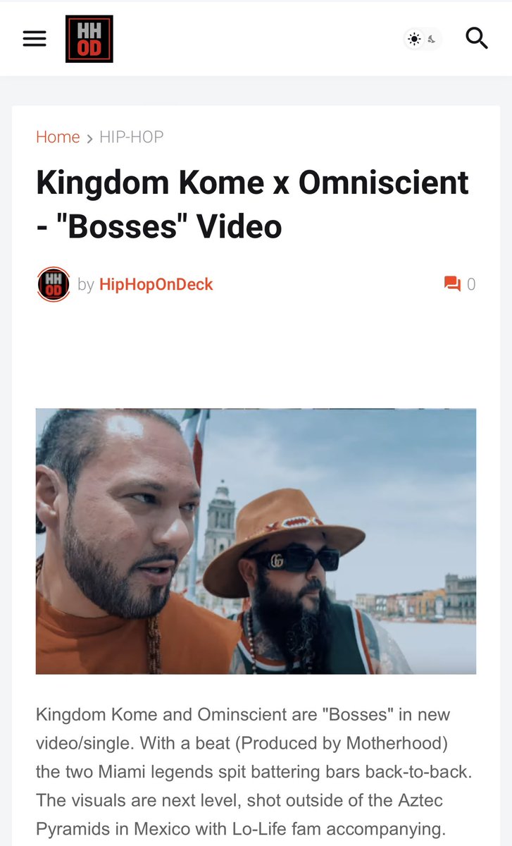 Big up the family over at <a href="/Hiphopondeckcom/">HipHopOnDeck.com</a> <a href="/HHODBuzz/">HipHopOnDeck Buzz</a> 
HipHopOnDeck.com for always showing love like some Bosses 👊
⚖️ <a href="/KingdomKome/">Kingdom Kome</a> x <a href="/Omniscient305/">Omniscient "OM"</a> ⚖️
Prod. by MotherHood 
💥 youtu.be/jIiU5TdALac 💥
#kingdomkome #miamihiphop #worldwide #realrap #boombaphiphop #boombap