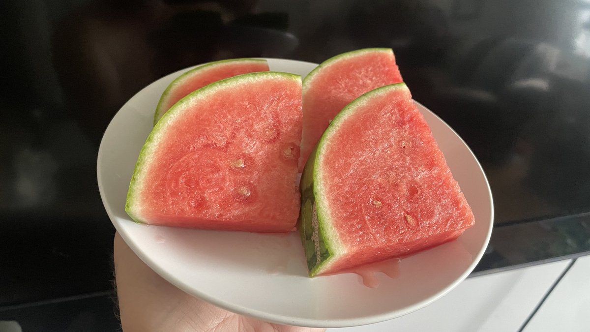 Watermelon is so refreshing on a summer day! Seeded or seedless, which is your preference for flavour? #fruit #sweetfruit #summertime