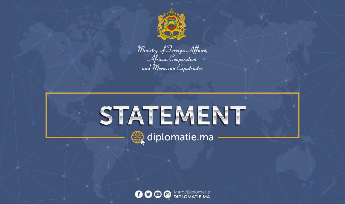 🔴Burning of the Holy Quran: On the very High Instructions of His Majesty King Mohammed VI, Commander of the Faithful, the Chargé d'Affaires of Sweden in Rabat was summoned, and the Ambassador of HM the King to Sweden was recalled for consultations.
🔗t.ly/n7v3