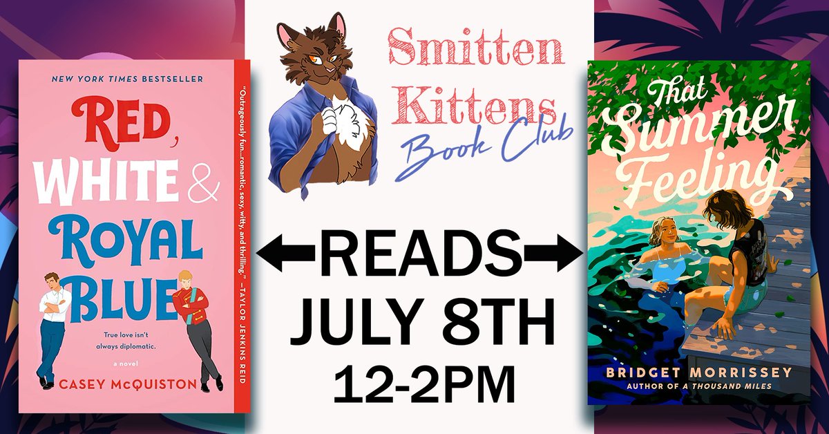 Are you a romance reader? Join us on Saturday, July 8th at 12 pm to talk about our book club selections for the month of June. We'll be doing our regular book exchange and choosing our books for our August meeting. 

#SmittenKittensRomanceBookClub #ReadRomance #DecaturGA