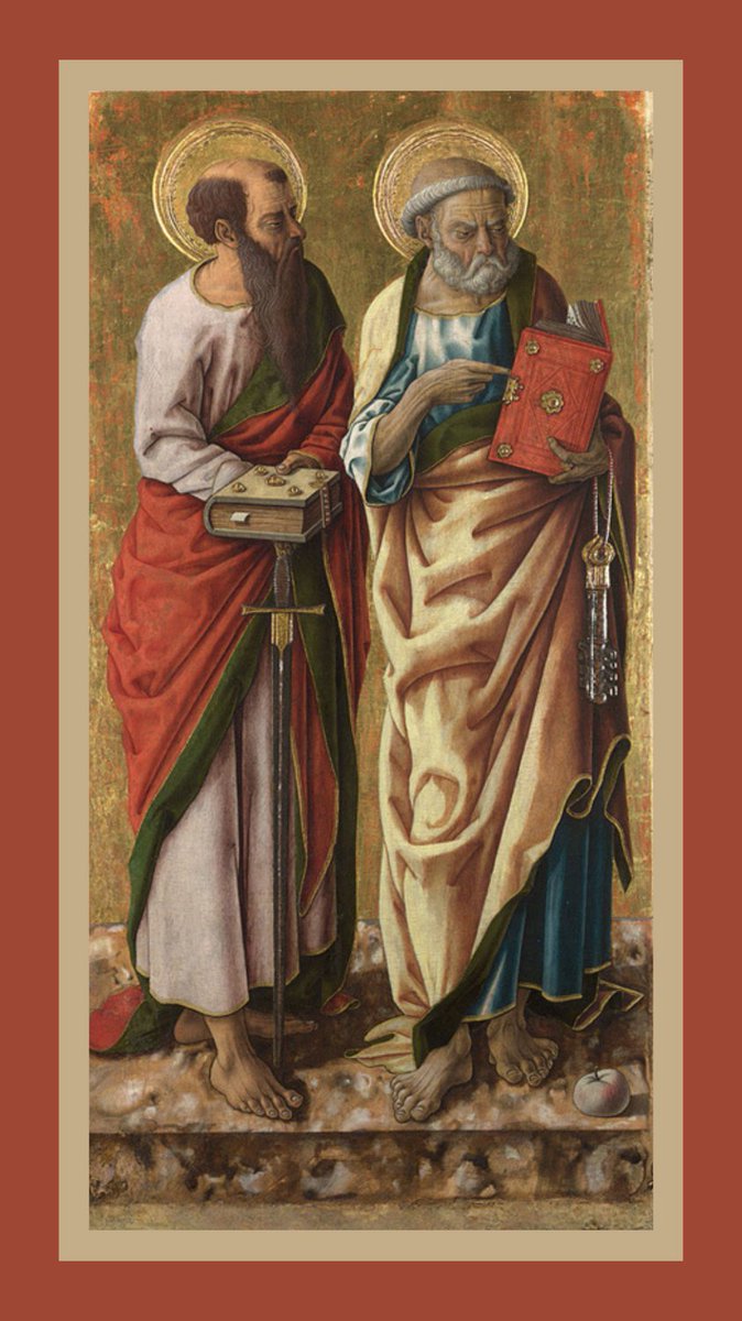 'Saints Peter and Paul, Pray for Us!' #SaintsoftheDay #OrateProNobis

📷 Saints Peter and Paul Painting by Carlo Crivelli / The National Gallery, London (CC BY-NC-ND 4.0). #Catholic_Priest #CatholicPriestMedia