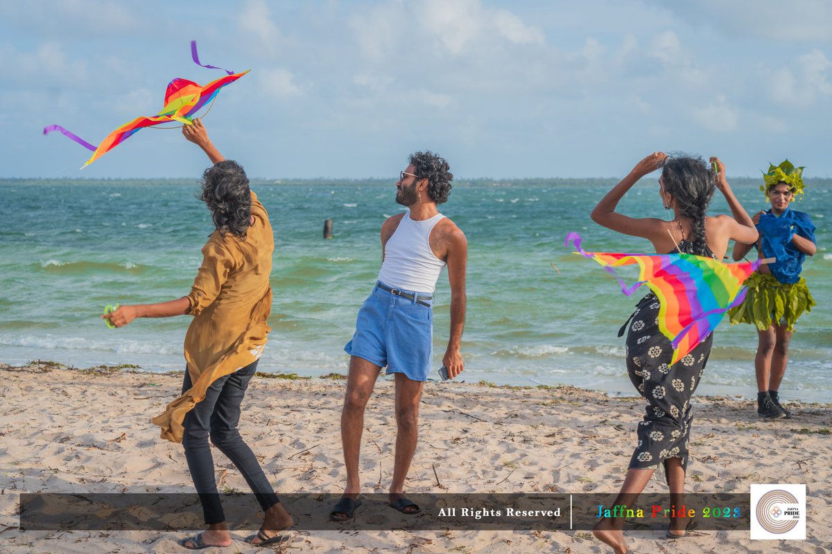 Jaffnapride's tweet photo. Colourful Kite Event 
#pride #LGBTIQA #colourful #jaffnapride #SriLanka https://t.co/nf6bCWKOLR