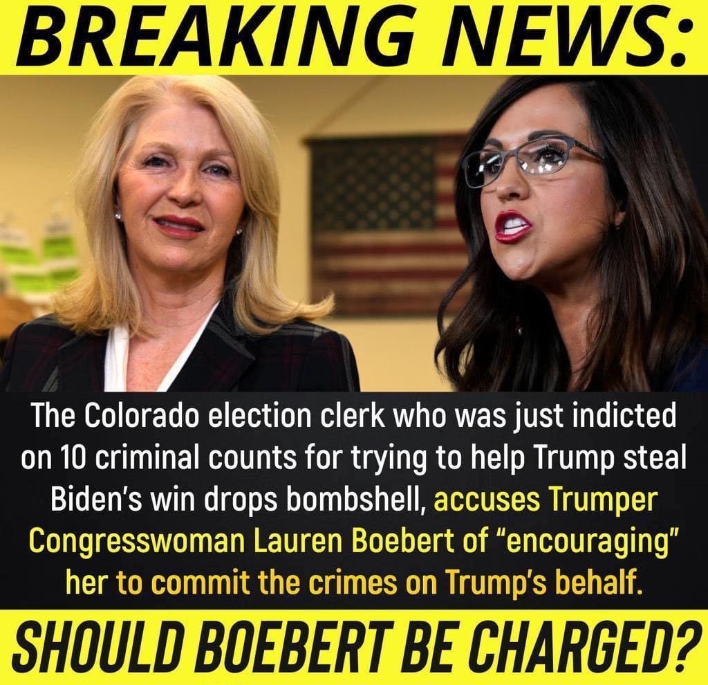 Lock Boebert up!  She is an accomplice.