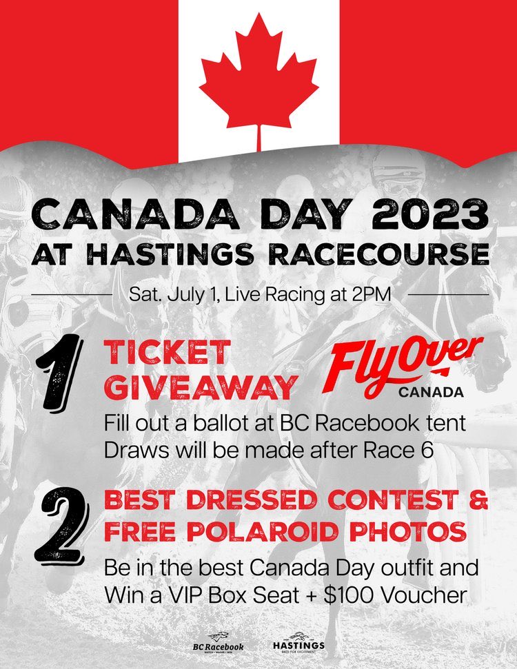 Canada Day <a href="/hastingsraces/">Hastings Racecourse</a> - come along and join in the fun!