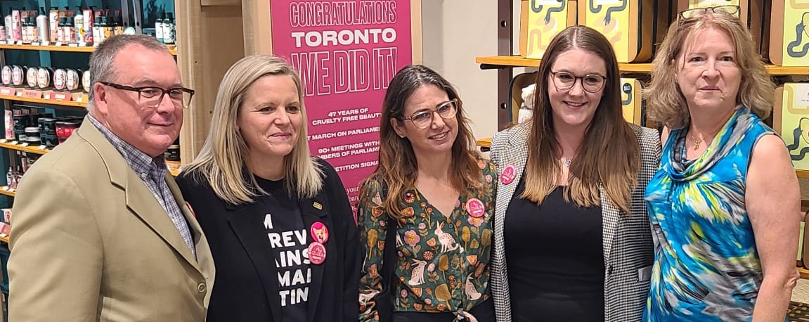 Congratulations to my colleague and friend <a href="/DashNatalie/">Natalie Dash</a> of <a href="/WiseCounselGR/">Campbell Strategies</a> and <a href="/TheBodyShopCA/">The Body Shop Canada</a> @crueltyfreeUSA <a href="/cosm_alliance/">Cosmetics Alliance</a> on getting the ban on animal testing for cosmetics in #Canada.  Hard work pays off.  For Nat, I know its just another day in the office!  #cdnpoli