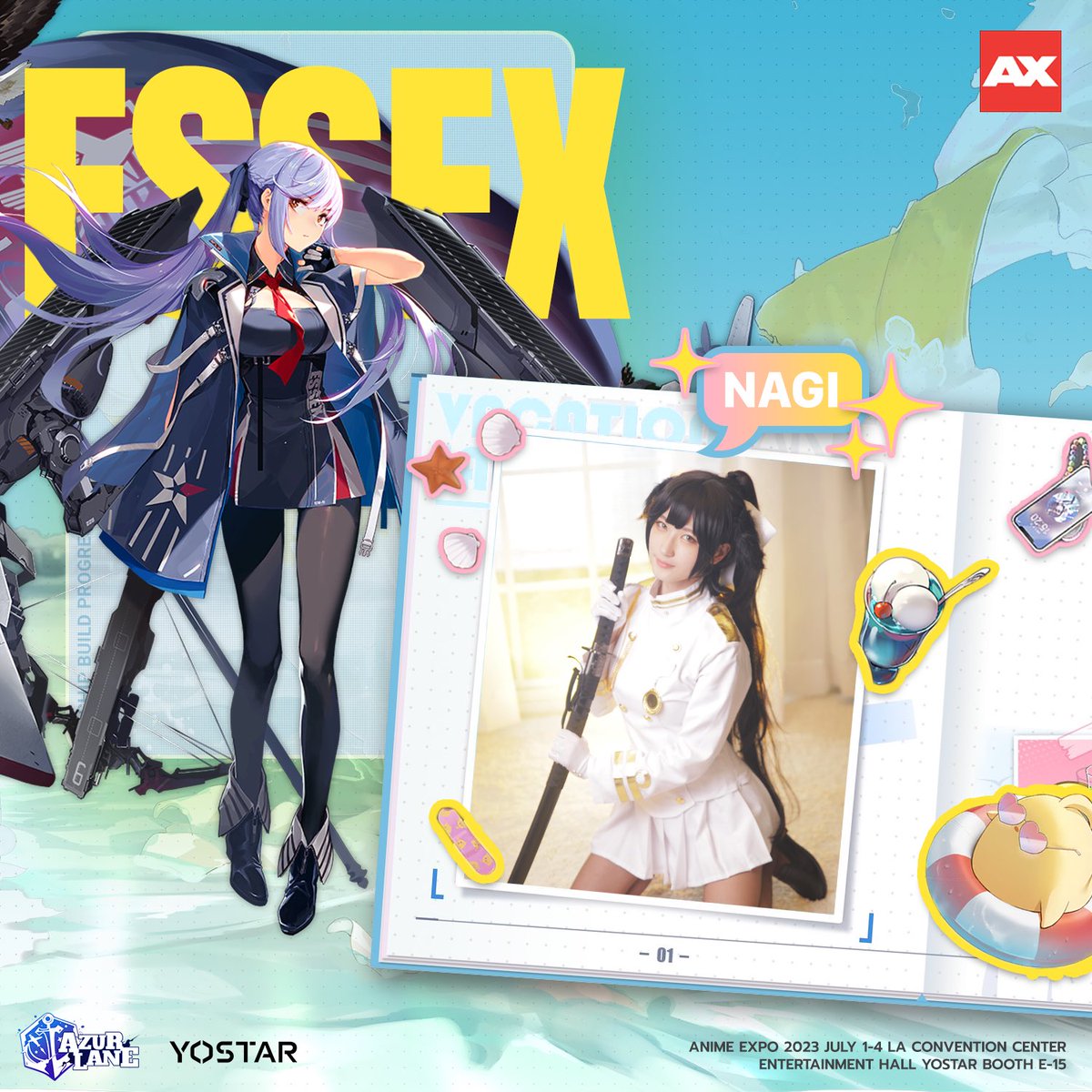 maidnagi's tweet photo. Special Announcement! 🚢 🤩
I’ll be cosplaying as Essex at @AzurLane_EN ‘s official booth at Anime Expo 2023!
📅 Day 4, Entertainment Hall E-15
So excited to be Essex and can’t wait to see all the Commanders!
#azurlane #yostar #tgpro https://t.co/32qkeZ75Rp