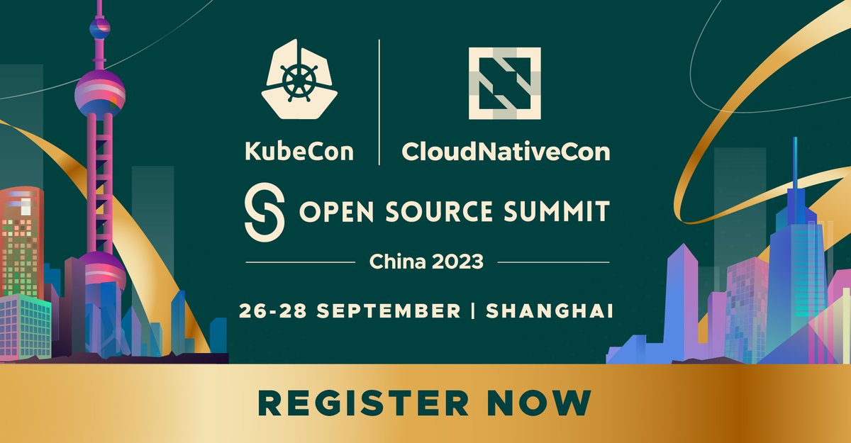 Register NOW for #KubeCon + #CloudNativeCon + #OSSummit China! Save on ALL registration types, but DON'T wait - Early Bird registration ends on August 9!  

Gather with adopters and technologists from leading #OpenSource and #CloudNative communities. hubs.ly/Q01T0cHT0