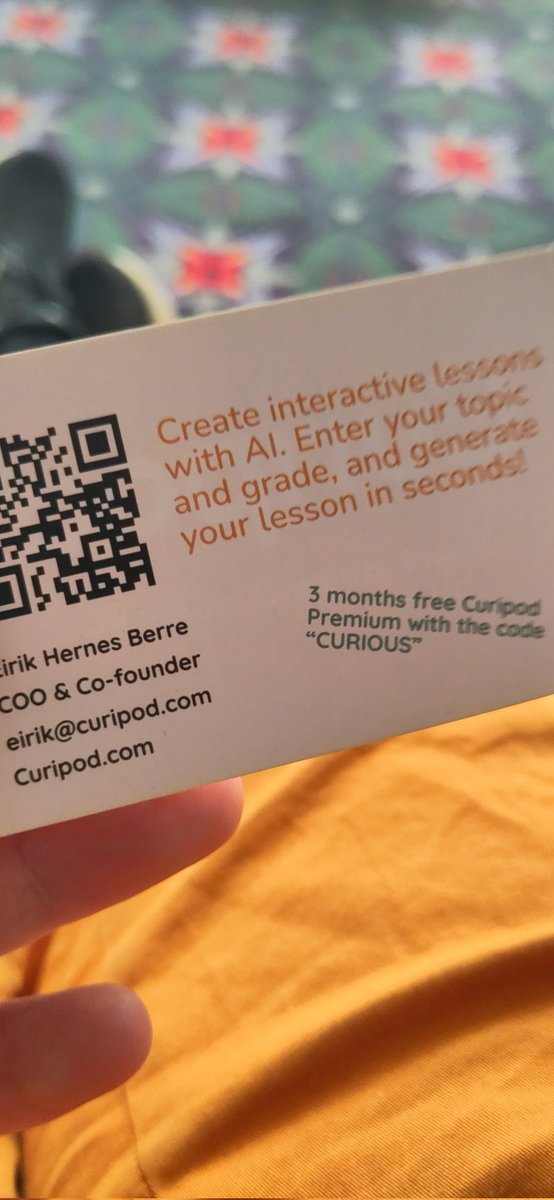 For everyone #notatiste here's a <a href="/curipodofficial/">Curipod</a> premium code🧡

#ISTELive