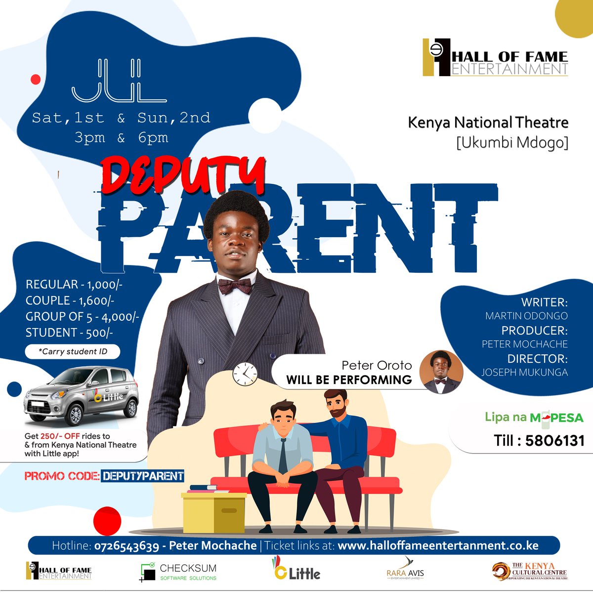 HallOfFameEnte1's tweet photo. Meet the cast.
@LittleAppKenya
@kutv_kenya
#twendetheatre #halloffameentertainment #hofe
Grab your tickets today. https://t.co/Kq3ZTjlTlI https://t.co/sooPzlUoPF