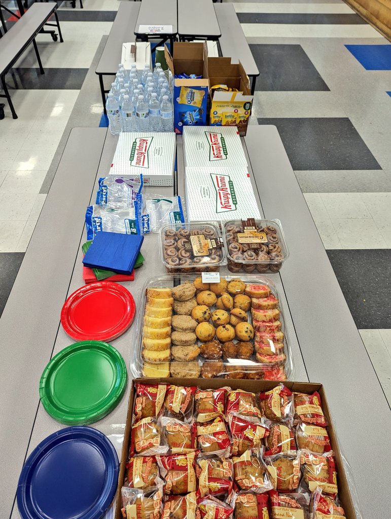 So grateful for family, friends, and colleagues who donated food and drinks for our summer school staff's PD day! ❤️ #ittakesavillage @HamptonCSchools