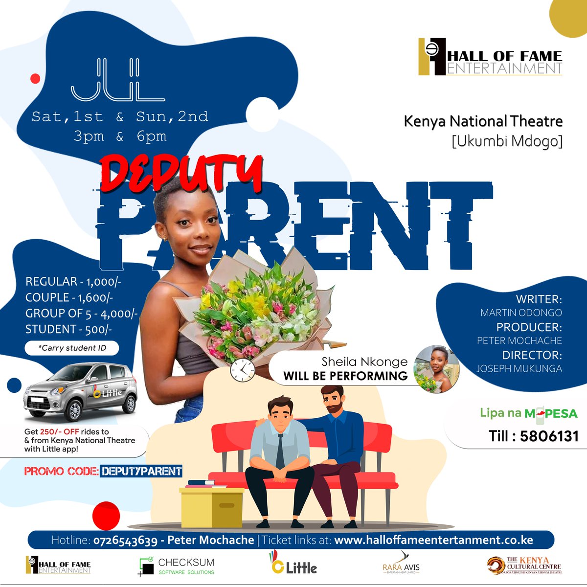 HallOfFameEnte1's tweet photo. Meet the cast.
@LittleAppKenya
@kutv_kenya
#twendetheatre #halloffameentertainment #hofe
Grab your tickets today. https://t.co/Kq3ZTjlTlI https://t.co/Oi2LxFRFjx