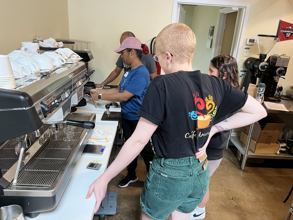 It’s class time again <a href="/caffeamouri/">Caffe Amouri</a> !  Training our friends from Cameron Cafe!