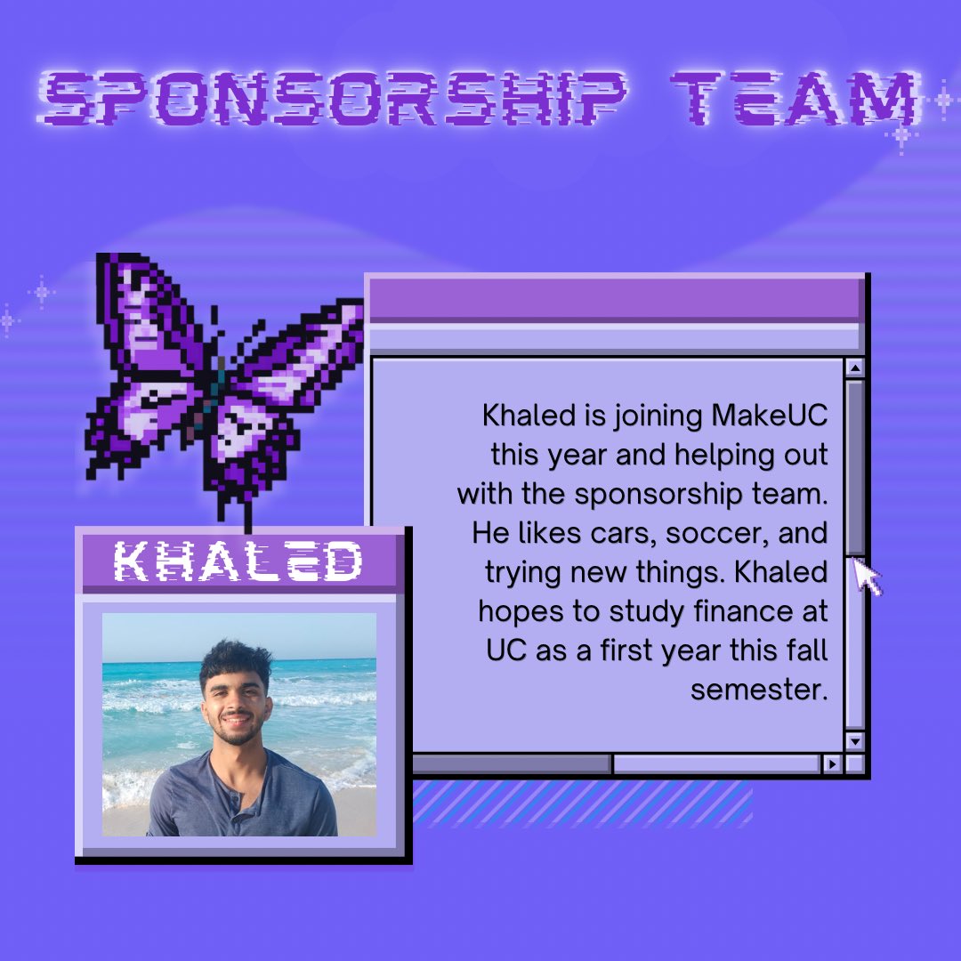 makeuc_io's tweet photo. Meet the 2023 Sponsorship Team! The team is responsible for reaching out to and connecting with our amazing sponsors! #MakeUC #hackathon (1/2) https://t.co/bAt9D2GZck