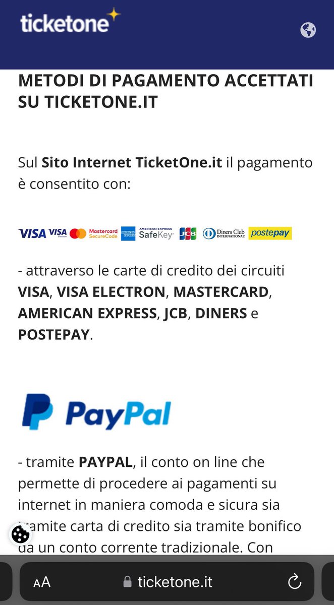 DelfinaAB's tweet photo. @tswiftita_ ciao! Sapete che tipo di pagamento si potrà utilizzare per acquistare i biglietti? Sul sito di TicketOne compare PayPal ma ho fatto finta di acquistare biglietti per Lana del Rey e solo sono disponibili Klarna e Carta di Credito… https://t.co/flp4hgA8L6