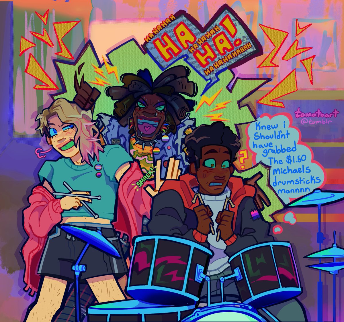 is this music i love music #AcrossTheSpiderVerse #GwenStacy #MilesMorales #HobieBrown #Spiderpunk