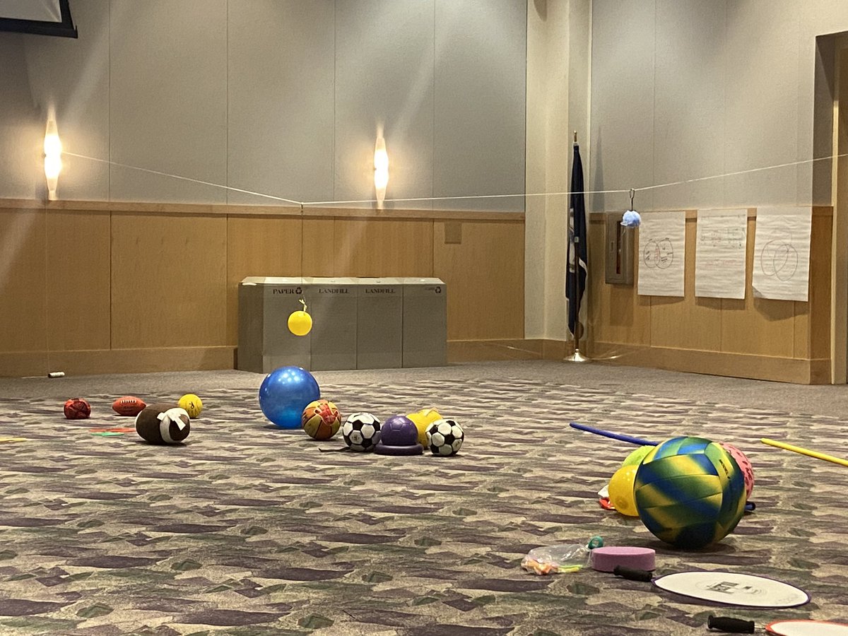 APJonesPE's tweet photo. Shoutout to @FCPSAdaptedPE for showing us SO MANY ideas on how to modify  everyday items and equipment to use in our gyms!
@UVACAPE1  @SheilaVAHPE  @JMU_CTA  #apeCTA2023 https://t.co/CiSrobPKSp