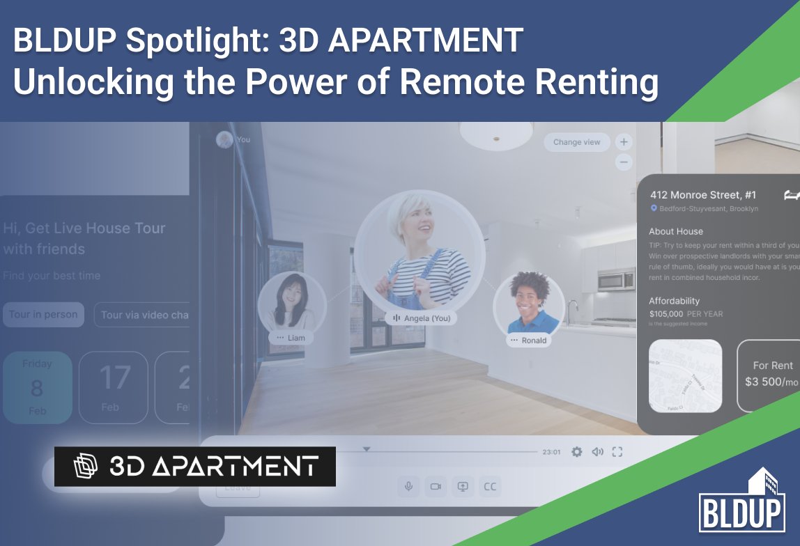BLDUP's tweet photo. 3D Apartment provides renters with a 360-degree experience where they can not only see their new home but can complete all the necessary lease paperwork, execute contracts and schedule move-in from across town to a cross-country move.
https://t.co/0zo4rYutRh
#virtualleasing https://t.co/fUtIQa1C5G