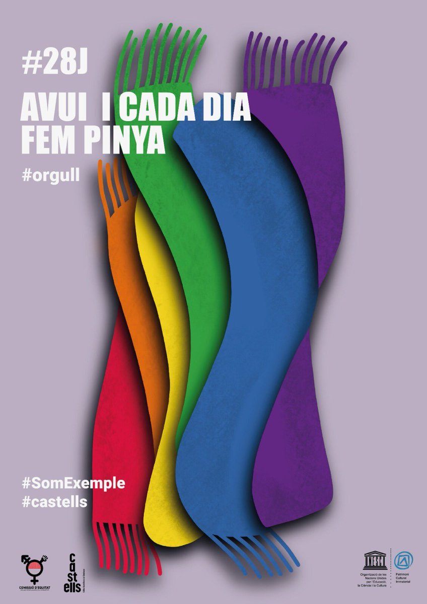 esquerdats's tweet photo. Als #castells som i estimem en mil colors, amb l'orgull de fer-ho lliurement.

#SomExemple #CastellsAmbOrgull #28J #orgull #Pride2023 🏳️‍🌈🏳️‍⚧️ https://t.co/CFRCRyixN2