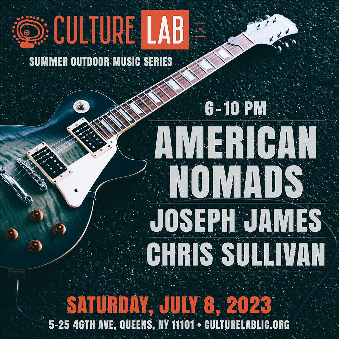 american_nomads's tweet photo. Next Show! We'll be performing at @CultureLabLIC with our good friends JosephJ ames and Chris Sullivan on July 8th! 

Free admission to all so come down and hang out!

#culturelablic #LIC #Josephjames #chrissullivan https://t.co/TWAZl6cFCa