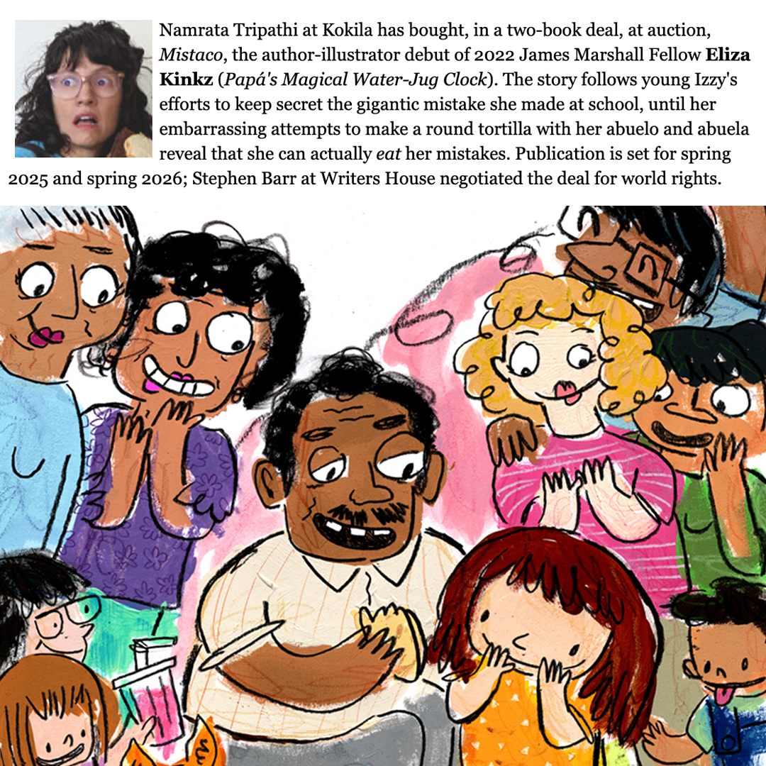My author debut MISTACO is coming out in 2025!
The story is about my Lita &amp; Lito, tortillas, and how it’s ok to share your mistakes. I hope my book greets you with the same love that my Lita &amp; Lito always did me.  
Gracias to <a href="/yikeslouise/">Stephen Barr</a> <a href="/Tweetpathi/">Namrata Tripathi</a> Jasmin Rubero <a href="/KokilaBooks/">Kokila</a>