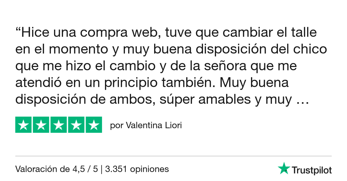Lee esta opinión de 5 estrellas en Trustpilot.