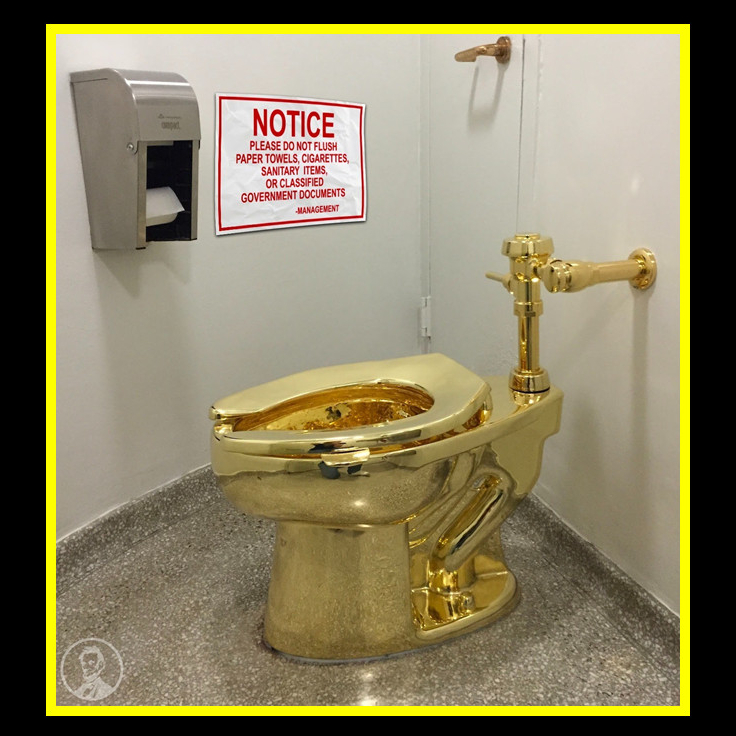 @AWorldOutOfMind .
'#Notice: please do not flush towels, cigarettes, sanitary  items, or #ClassifiedDocuments' 

~ @MarALago Management
