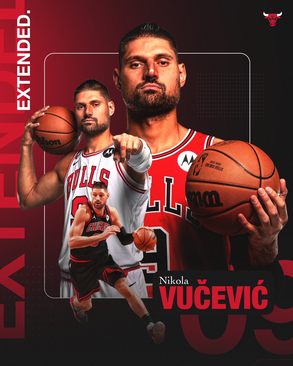 chicagobulls's tweet photo. OFFICIAL:  We have extended @NikolaVucevic https://t.co/bA1RRs9LBq