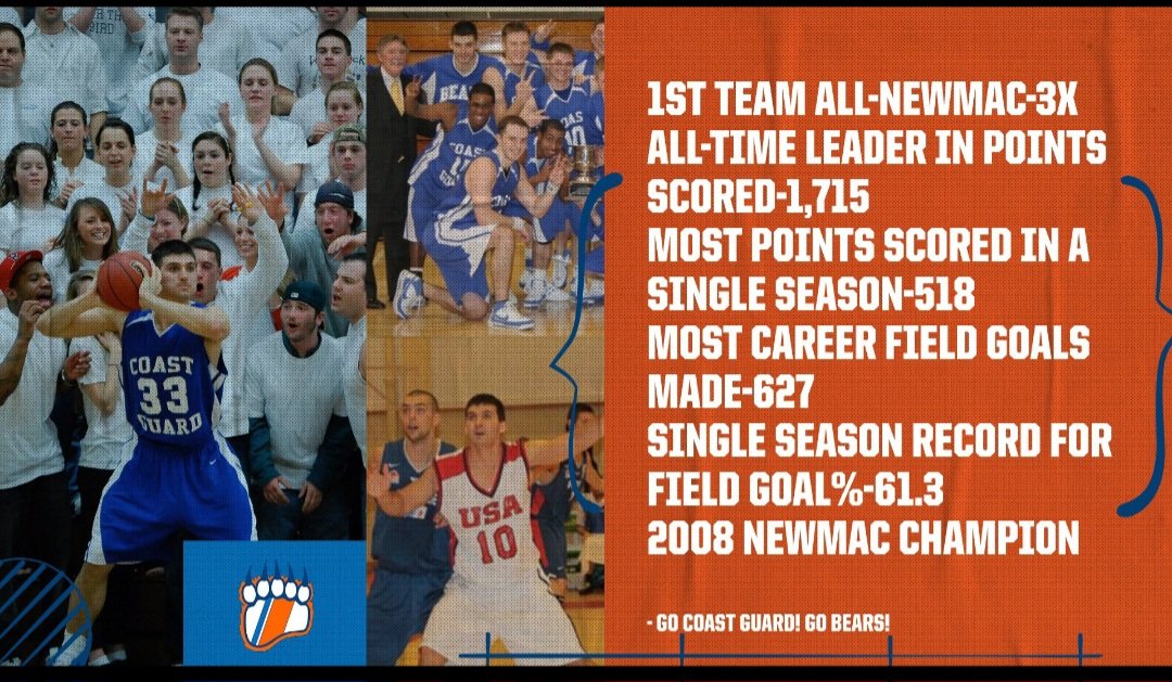 Congratulations to Craig Johnson, Coast Guard Academy class of 2009 on his selection to the NEWMAC All-25 Year Men's Basketball Team. Well done, LCDR Johnson. If you like numbers, check out these numbers.