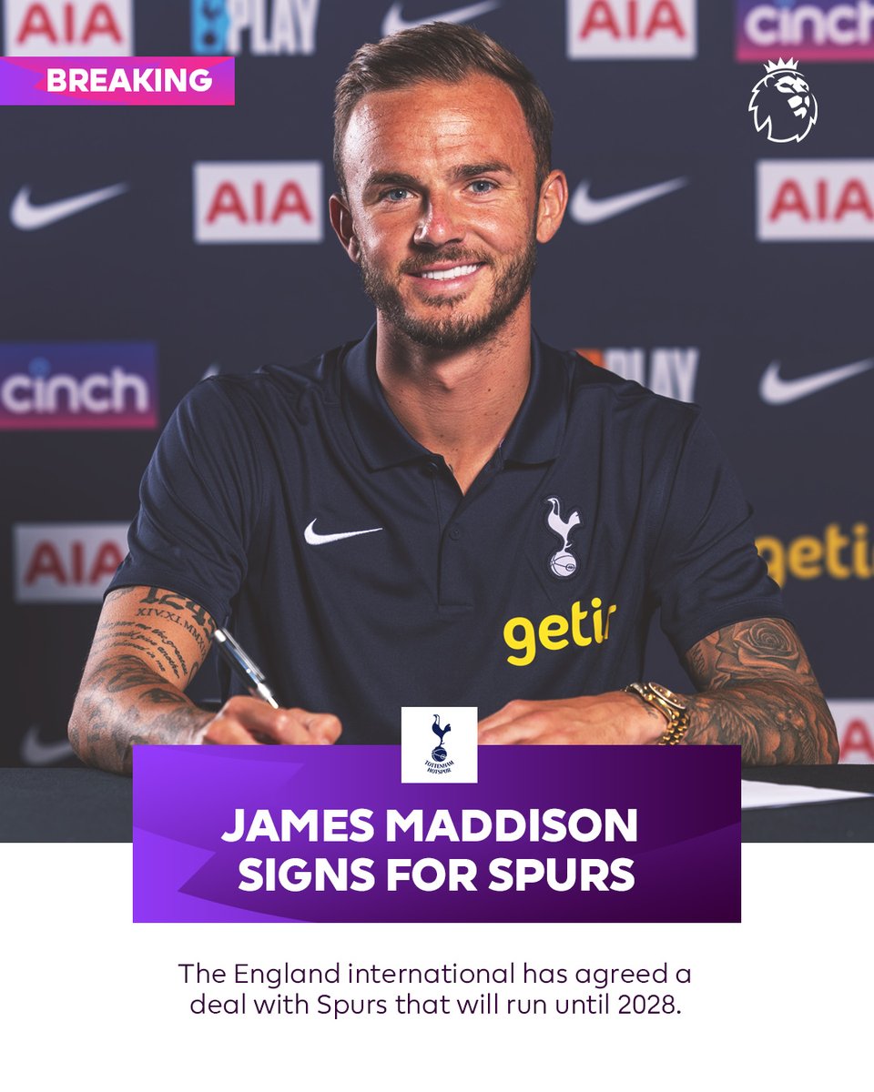 James Maddison has arrived in north London 🎯 https://t.co/fZqlid6m9h