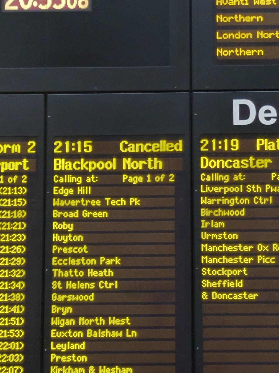 Trying to get home from Liverpool. I'll come in the car next time.