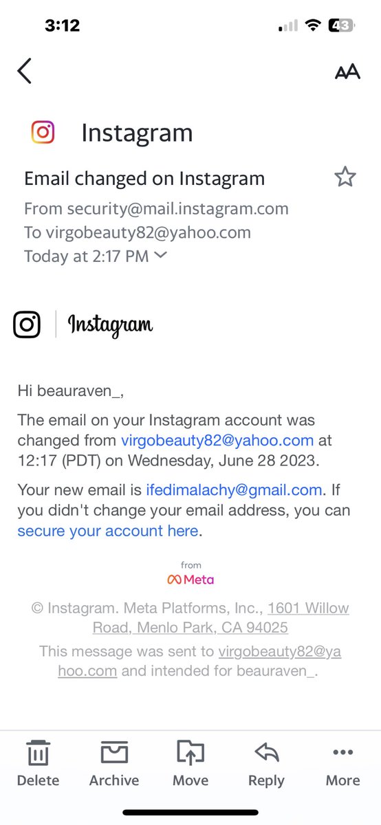 BeauRaven_'s tweet photo. @instagram  this is the second time my account has been hacked saying I violated an ig policy and they hacked my acct and I can't get it back bc they have changed the email and deleted my pics https://t.co/QhXrdbInWD