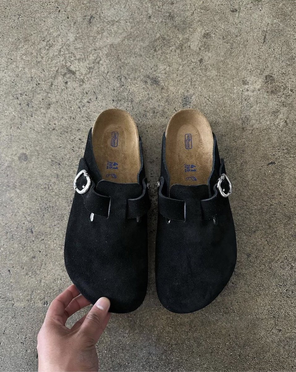 saint's tweet photo. Chrome Hearts x Birkenstock Bostons https://t.co/Ez0g9Xf1Oc