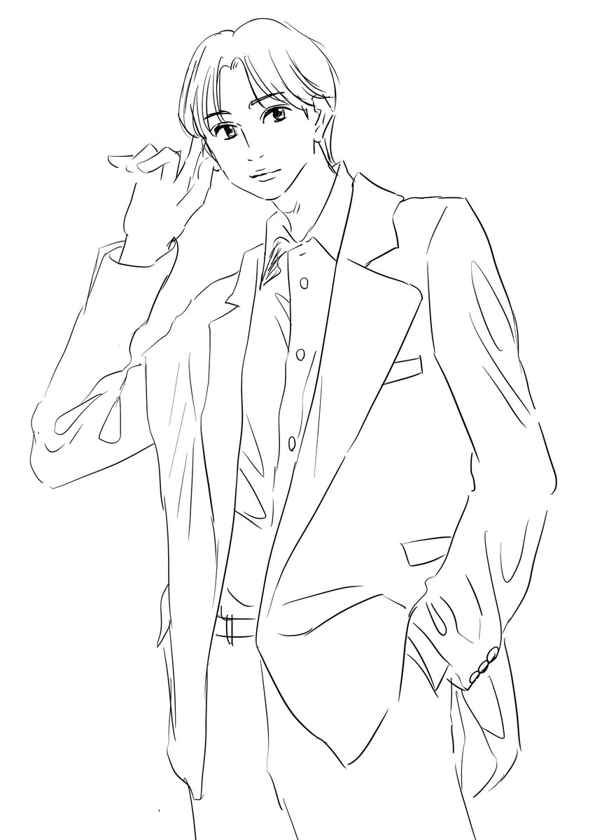 #pinterestクロッキー
#高橋文哉 さん

コントラポストを少し意識できたけど
高橋文哉さんはもっとカッコいいのだ…描けるようになりたい！ https://t.co/J1dGht1JW8