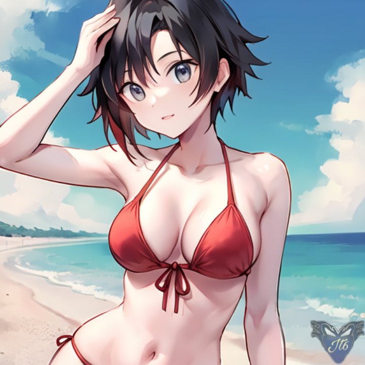 MagicianJT's tweet photo. Ruby Rose 🌹 Summer ☀ #RWBY #SUMMER #IaArt #FanArt #NFT https://t.co/z6dCvkLuGZ