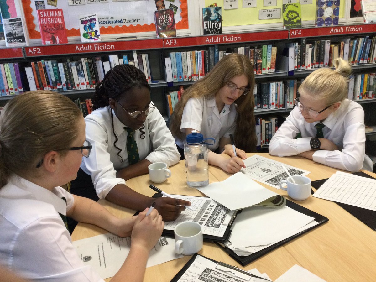 CanonSladeLib's tweet photo. An absolute joy to host the @uksla Pupil Librarian Conference. @CanonSladeY8 @CanonSlade @CanonSladeY10 A fun and brilliant Murder Mystery themed event. Thank you to the five schools for attending and rewarding their pupil librarians. #PupilLibrarians #Thankful https://t.co/obMJGphHR9