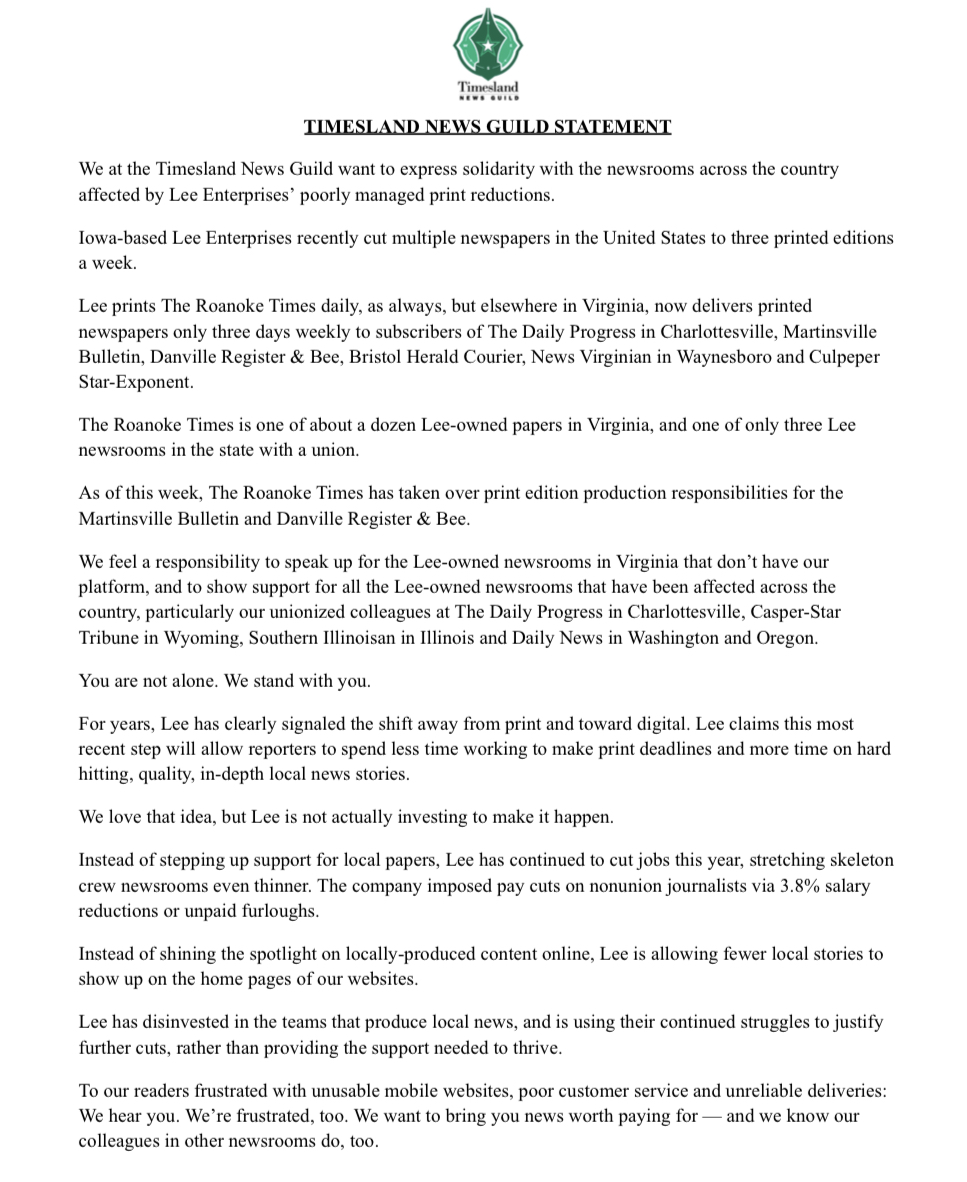 Timesland News Guild tweet media