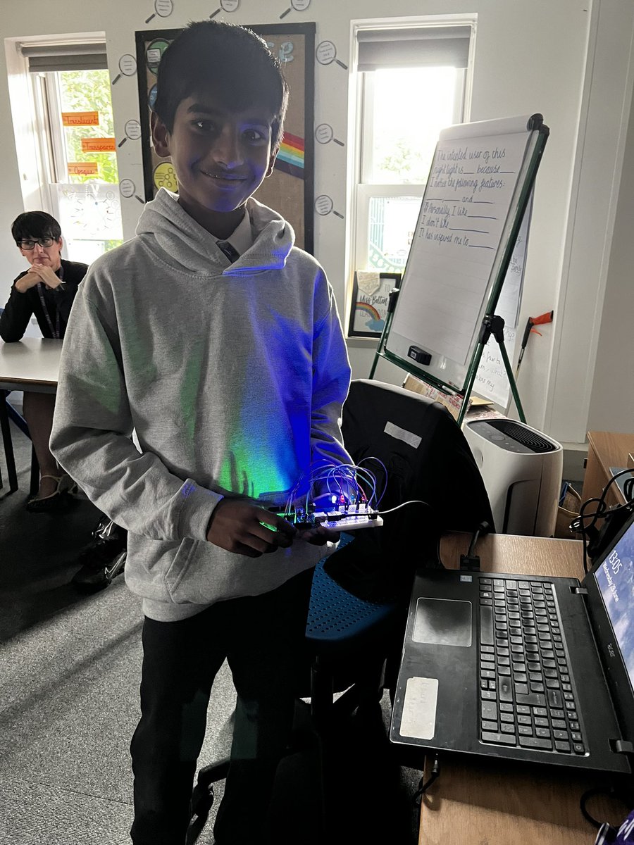 BirchwoodCE's tweet photo. Well, this member of Year 6 amazed all of us today! 👏🏻 Our new DT topic is based on electrical circuits. In his own time, he ordered his own kit from Amazon and had a go at programming it to make the lights turn on! Amazing! #bcepsdt #bcepsy6 https://t.co/ijNJVOsyGF
