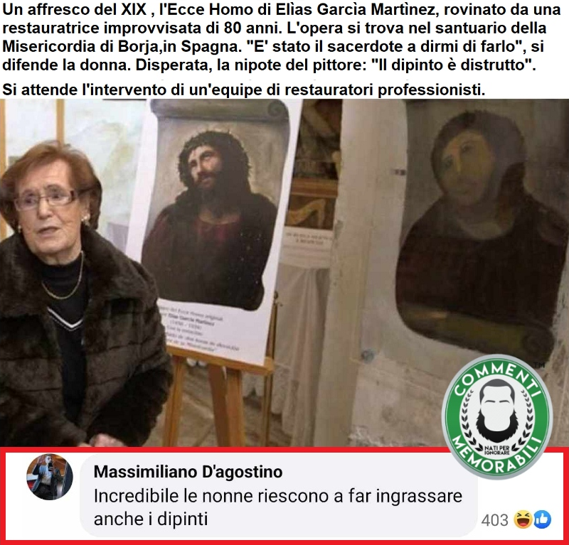 CM_Memorabili's tweet photo. L'avrà visto sciupato.
#commentimemorabili #restauri #benemanonbenissimo https://t.co/PnvXlmbQQZ