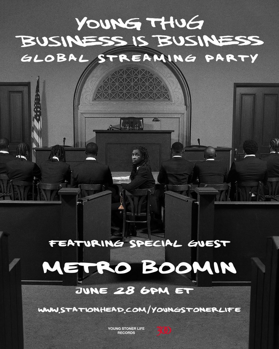 METROOOOOO @MetroBoomin is JOINING OUR BUSINESS IS BUSINESS STREAMING PARTY TONIGHT!! DROP YOUR QUESTIONS & TUNE IN LIVE WITH US ON @STATIONHEAD @6PM ET 🤝🏾💼🤝🏾 🔗 Click here to join: stationhead.com/youngstonerlife