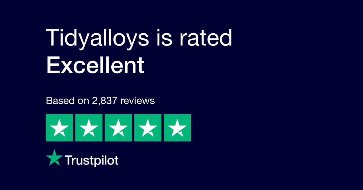 tidyalloys.com (@tidyalloys) on Twitter photo We are now rated 4.9 by our customers on Trustpilot! trustpilot.com/review/tidyall… We are now rated 4.9 by our customers on Trustpilot! trustpilot.com/review/tidyall…