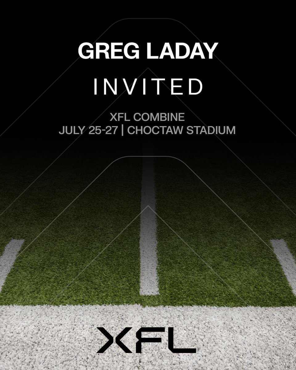 TopGameMGMT's tweet photo. Hey, Texasβ¦ see ya soon! π€
TopGame Management is excited to congratulate Greg Laday on receiving an invite to the XFL Combine!πββοΈ
The only way to go is up, up, up! π
#TopGameFootball #XFLCombine https://t.co/rUOhGLc8Bk