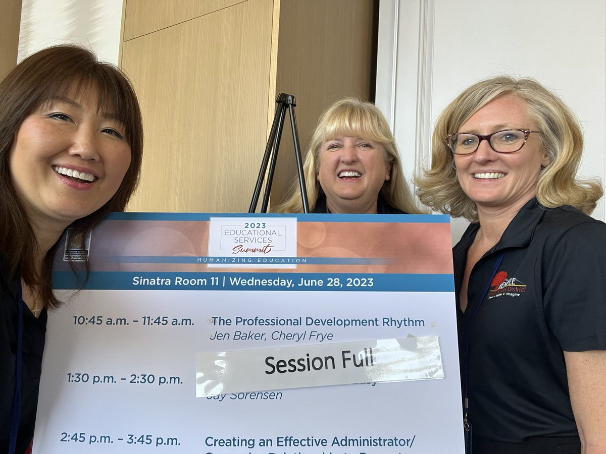 Jennifer Baker and Cheryl Frye, superstars at the RCOE Ed Services Summit.  #humanizingeducation #menifeeusd