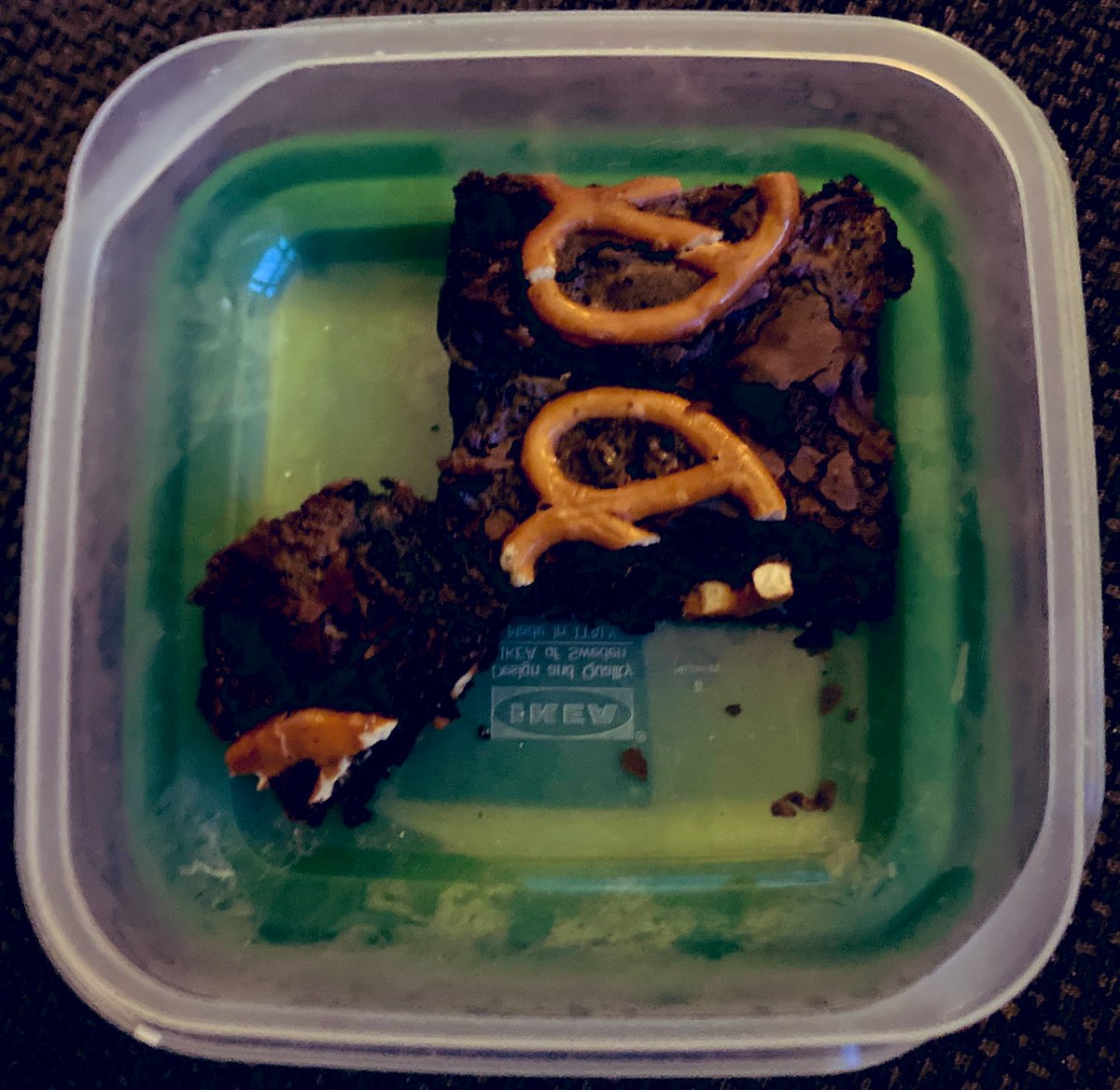 clairenfish's tweet image. Top tip. When making brownies always leave a couple in the fridge for ‘emergencies’. #toptip #cakeemergency #brownies