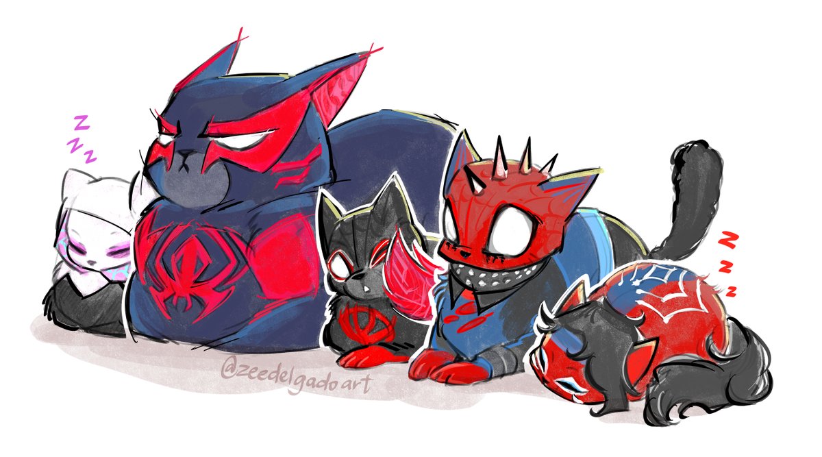 zeedelgadoart's tweet photo. 🕷Spidercats😸

#AcrossTheSpiderVerse #spidercat #spidercats #Spiderversefanart #SpiderGwen #MilesMorales #Spiderpunk #SpiderManindia #MIGUELOHARA #kitties https://t.co/M34l1ae7eW